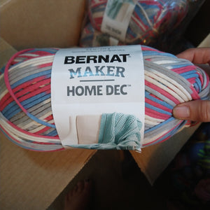 9 Full Skeins & 1 Ball Bernat Maker Yarn - Nautical Varg.
