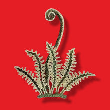 Load image into Gallery viewer, Fern &amp; Fiddleheads Crochet Applique Pattern (PDF)
